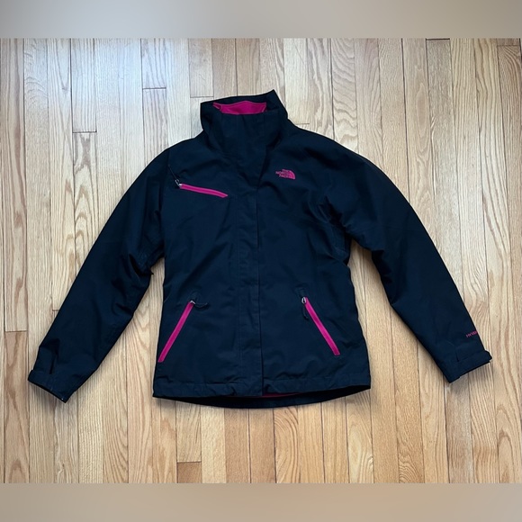 The North Face Jackets & Blazers - The North Face Women's Lined Winter Coat Jacket Hyvent Small Zip-Out Black Pink